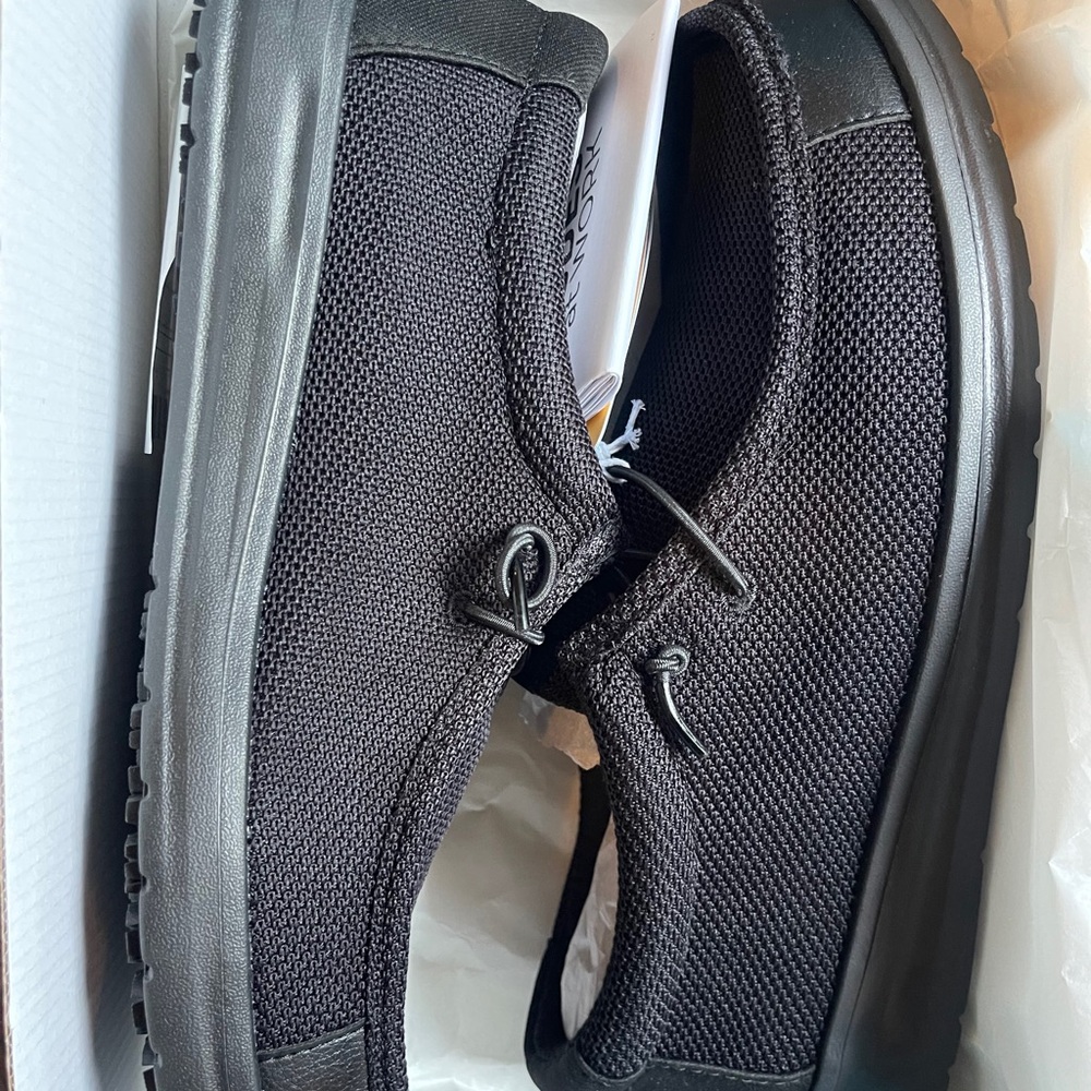 Hey Dude Black Men's Boat Shoes